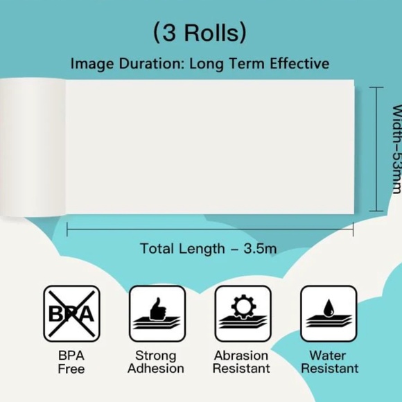 Phomemo T02 Inkless Mini Printer with 3 Roll Pack of Adhesive Paper - Picture 11 of 11